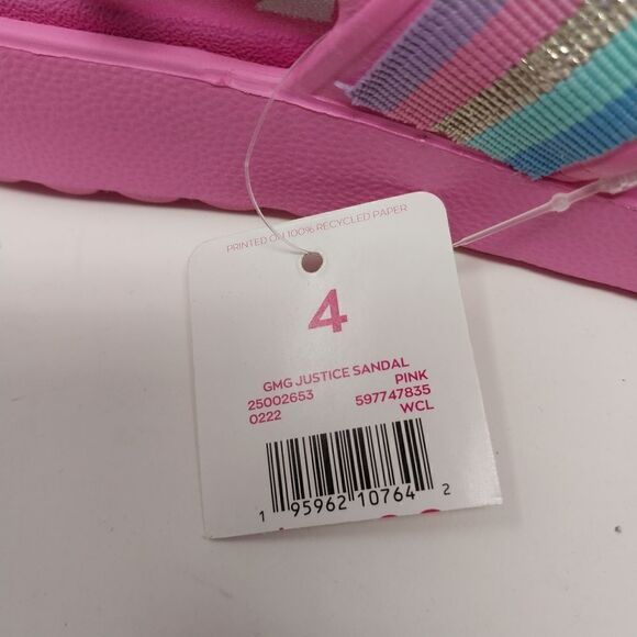 Justice SANDAL. Girls size 4. NWT. BEAUTIFUL PINK. - Picture 4 of 11